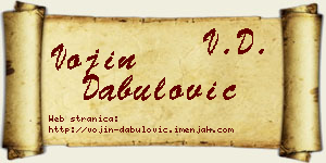 Vojin Dabulović vizit kartica